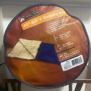 Ozark Trail Blue and Tan Sleeping Bag